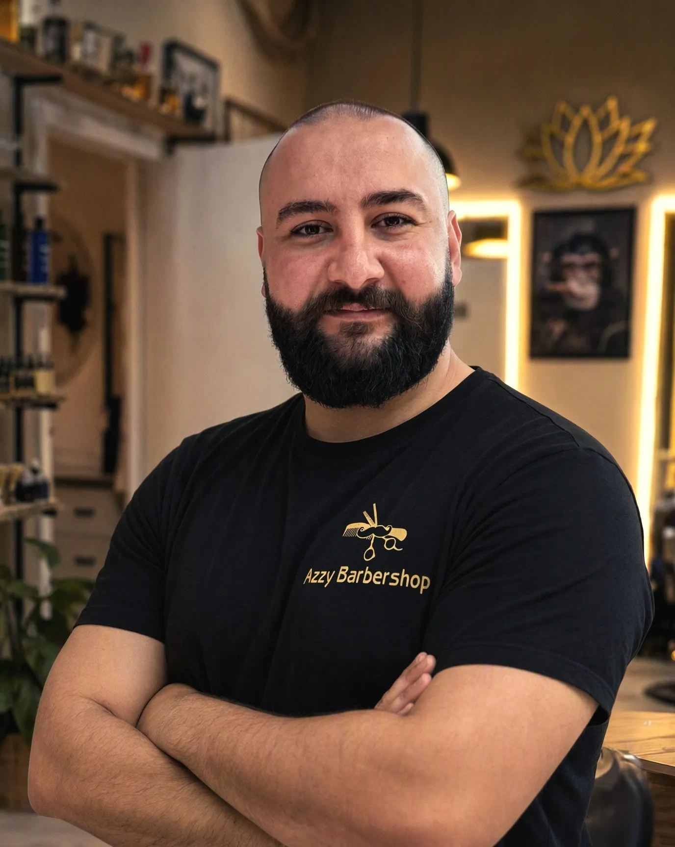 Tamer, barberare på Azzy Barbershop